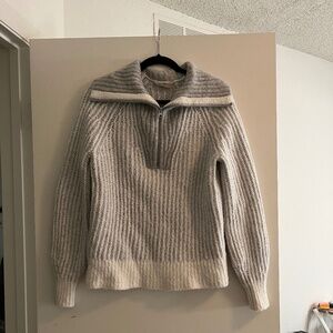 Everlane The Luxe Teddy Oversized Half Zip Sweater